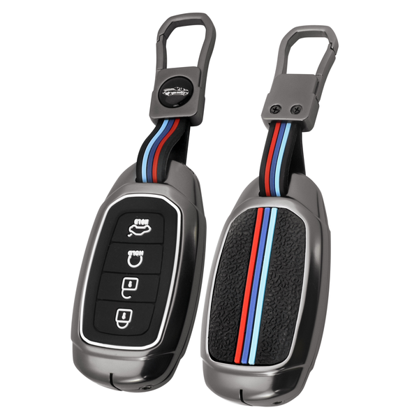 Metal Key Cover For Hyundai : Tucson 2022 4 Button Smart Key