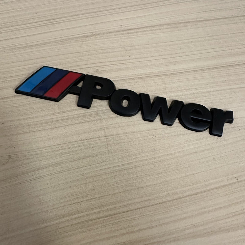 Car Stylish Metal M POWER Logo Rear Trunk Badge Decal Emblem Sticker