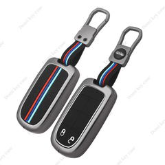 Jeep Compass , Trailhawk 2 Button Metal  Key Cover Case