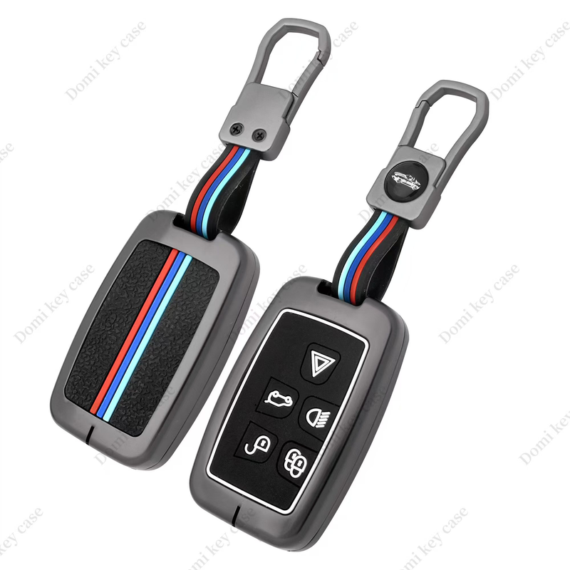 5 Button Metal Key Cover For Range Rover Evoque Velar Discovery LR4 Land Rover Sport
