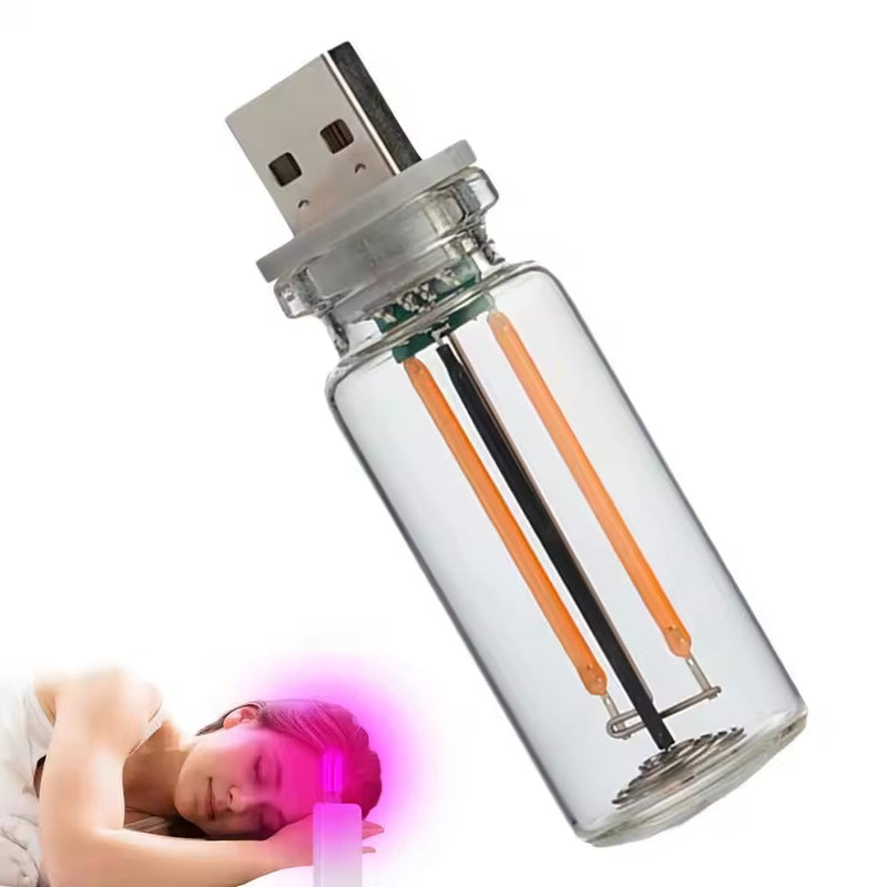 1 Pc Portable Mini Glass Bottle LED Bulb Night Neon Light for Vehicle Bedroom Hallway Camping Holiday Decoration