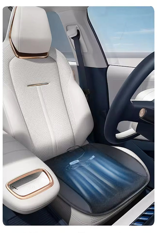 Universal Ventilated Seat Flow 3 Cooling Levels Cooling Car Seat Cushion Pad Wheelchair Cushion for Chair Home , Black