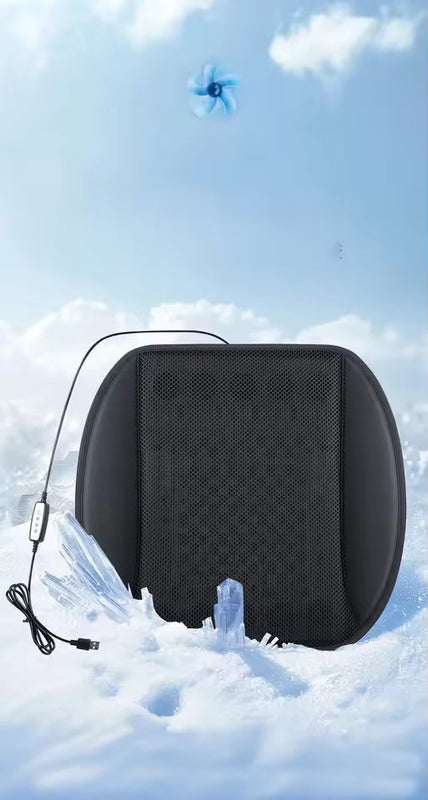 Universal Ventilated Seat Flow 3 Cooling Levels Cooling Car Seat Cushion Pad Wheelchair Cushion for Chair Home , Black