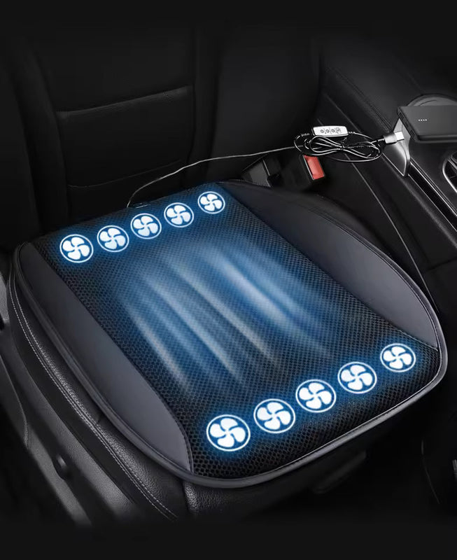 Universal Ventilated Seat Flow 3 Cooling Levels Cooling Car Seat Cushion Pad Wheelchair Cushion for Chair Home , Black