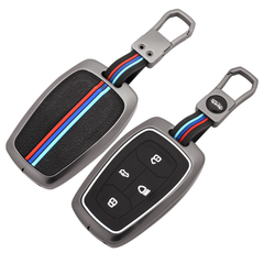 4 Button Metal Flip Key Cover For Nexon, Harrier, Safari, Altroz, Punch, Tigor
