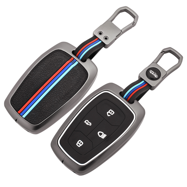 4 Button Metal Flip Key Cover For Nexon, Harrier, Safari, Altroz, Punch, Tigor