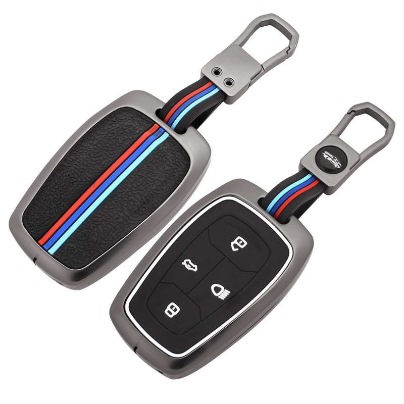 4 Button Metal Flip Key Cover For Nexon, Harrier, Safari, Altroz, Punch, Tigor
