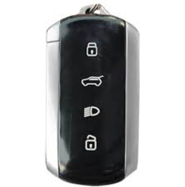 Car 4 Button Smart Key Metal Key Cover Shell With Keychain & Full Protection For TATA CURVV EV Electric