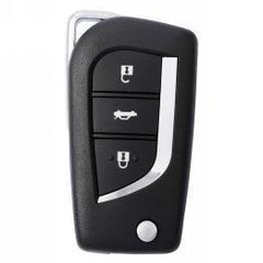 3 Button Metal Flip Key Cover For Toyota Innova Crysta Corolla Altis