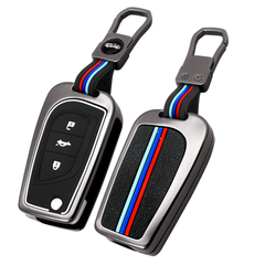 3 Button Metal Flip Key Cover For Toyota Innova Crysta Corolla Altis