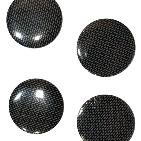 4pcs Check Pattern Car Wheel Center Hub Cap Caps Badge Sticker Decal 60mm