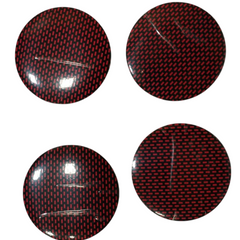 4pcs Check Pattern Car Wheel Center Hub Cap Caps Badge Sticker Decal 60mm