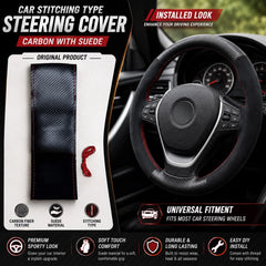 Universal Car Steering Grip Soft Durable Stylish With Stiching Needle And Thread