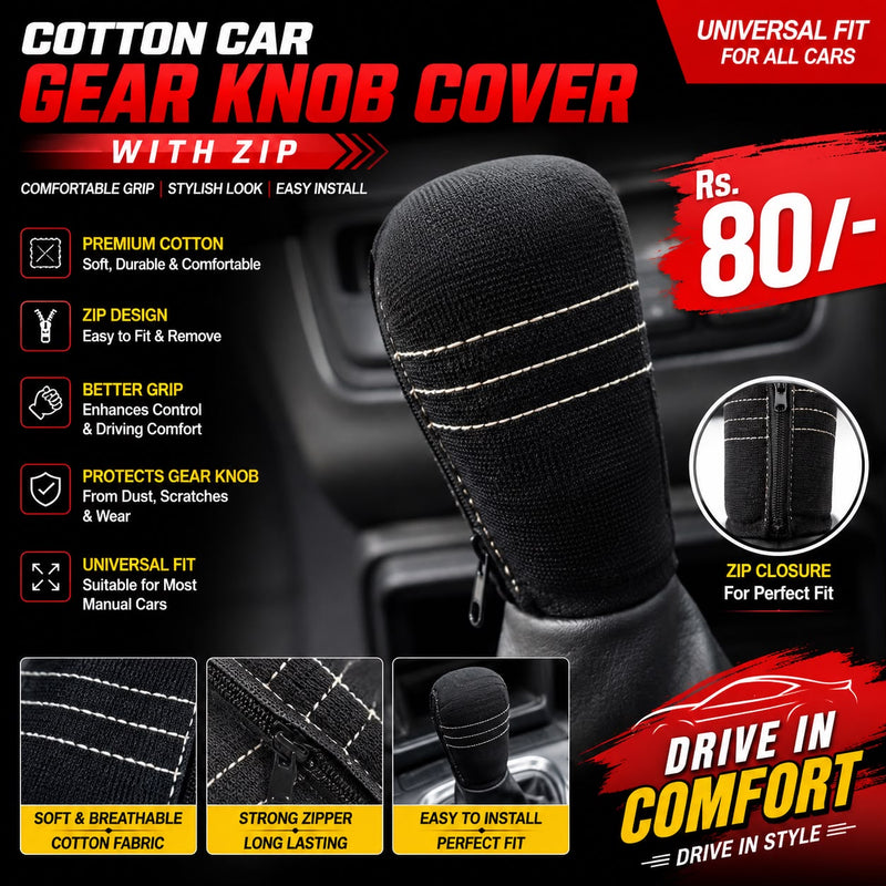 Car Universal Nonslip Cotton Gear Hand Shift Knob Cover