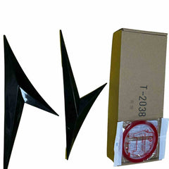 2pcs ABS Gloss Black Car Air Flow Intake Vent Cover Hood Bonnet Scoop