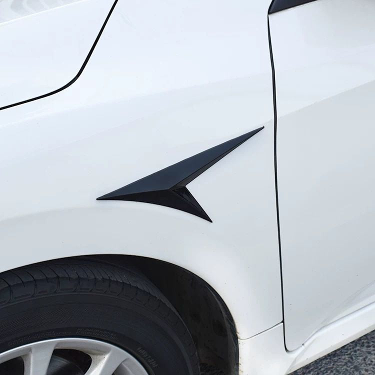 2pcs ABS Gloss Black Car Air Flow Intake Vent Cover Hood Bonnet Scoop