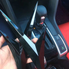 2pcs ABS Gloss Black Car Air Flow Intake Vent Cover Hood Bonnet Scoop