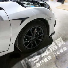 2pcs ABS Carbon Black Car Air Flow Intake Vent Cover Hood Bonnet Scoop