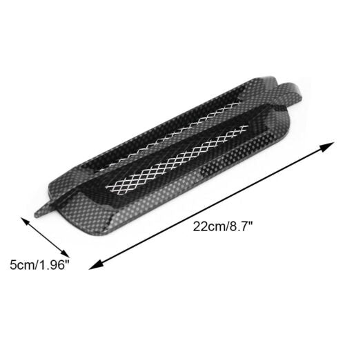 2pcs Car Side Air Flow Vent Cover Intake Grille Sticker Carbon Fiber FA