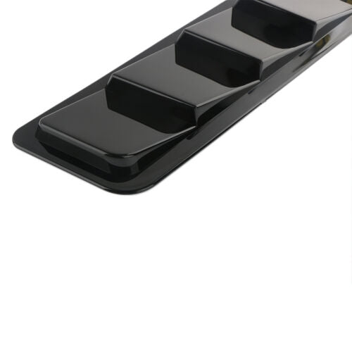 2Pcs Glossy Black Car Hood Vent Scoop Air Flow Intake Louvers Cooling Bonnet Cover