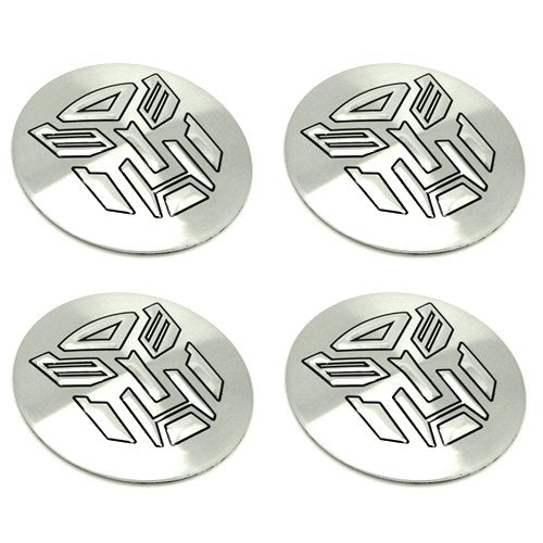4pcs Trans Autobot Emblem Car Wheel Center Hub Cap Caps Badge Sticker Decal 60mm