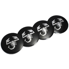 4pcs Black Scorpion Car Wheel Center Hub Cap Caps Badge Sticker Decal 60mm