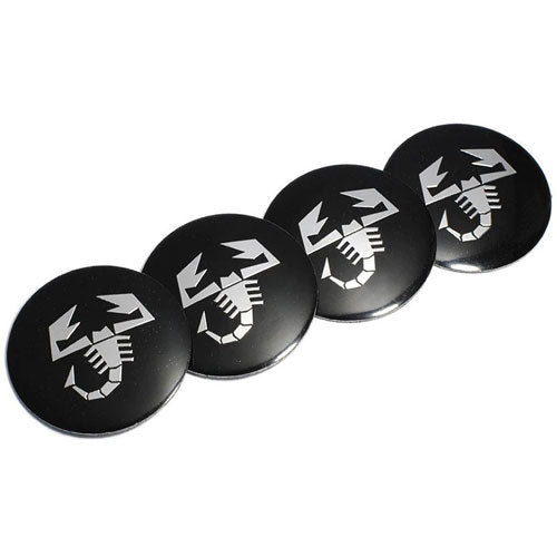 4pcs Black Scorpion Car Wheel Center Hub Cap Caps Badge Sticker Decal 60mm