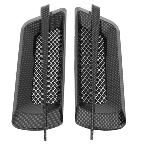 2pcs Car Side Air Flow Vent Cover Intake Grille Sticker Carbon Fiber FA