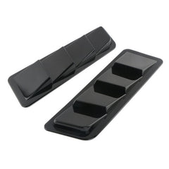 2Pcs White Car Hood Vent Scoop Air Flow Intake Louvers Cooling Bonnet Cover