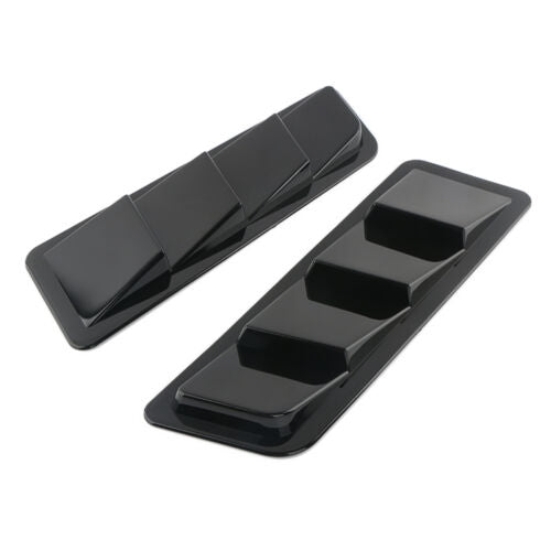 2Pcs White Car Hood Vent Scoop Air Flow Intake Louvers Cooling Bonnet Cover