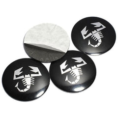 4pcs Black Scorpion Car Wheel Center Hub Cap Caps Badge Sticker Decal 60mm