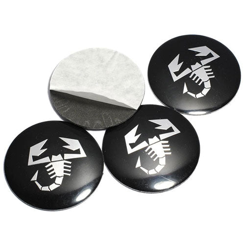 4pcs Black Scorpion Car Wheel Center Hub Cap Caps Badge Sticker Decal 60mm