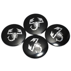 4pcs Black Scorpion Car Wheel Center Hub Cap Caps Badge Sticker Decal 60mm