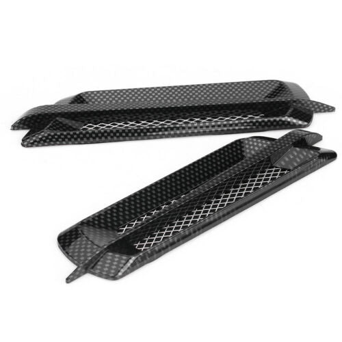 2pcs Car Side Air Flow Vent Cover Intake Grille Sticker Carbon Fiber FA