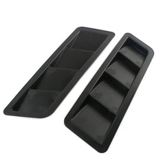2Pcs Glossy Black Car Hood Vent Scoop Air Flow Intake Louvers Cooling Bonnet Cover