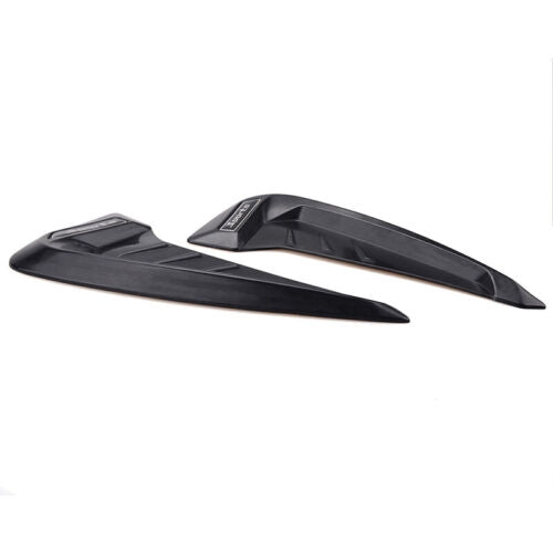 2Pcs Universal Black 3D Car Side Wing Air Flow Fender Grill Intake Vent Trim Sticker