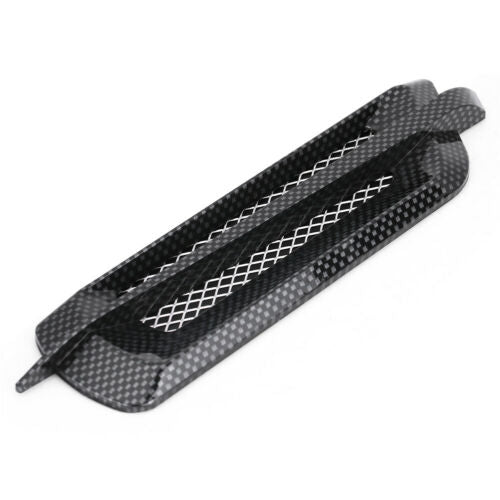 2pcs Car Side Air Flow Vent Cover Intake Grille Sticker Carbon Fiber FA