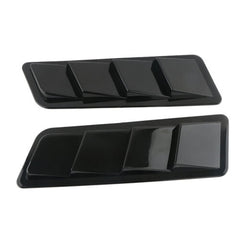 2Pcs White Car Hood Vent Scoop Air Flow Intake Louvers Cooling Bonnet Cover