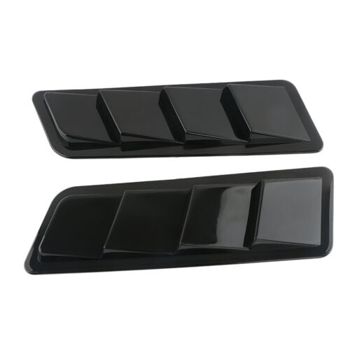 2Pcs White Car Hood Vent Scoop Air Flow Intake Louvers Cooling Bonnet Cover