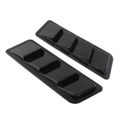 2Pcs White Car Hood Vent Scoop Air Flow Intake Louvers Cooling Bonnet Cover