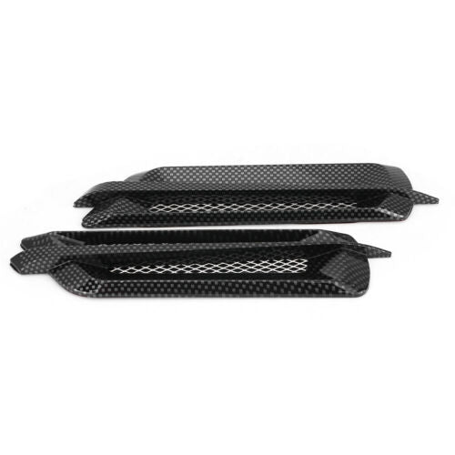 2pcs Car Side Air Flow Vent Cover Intake Grille Sticker Carbon Fiber FA