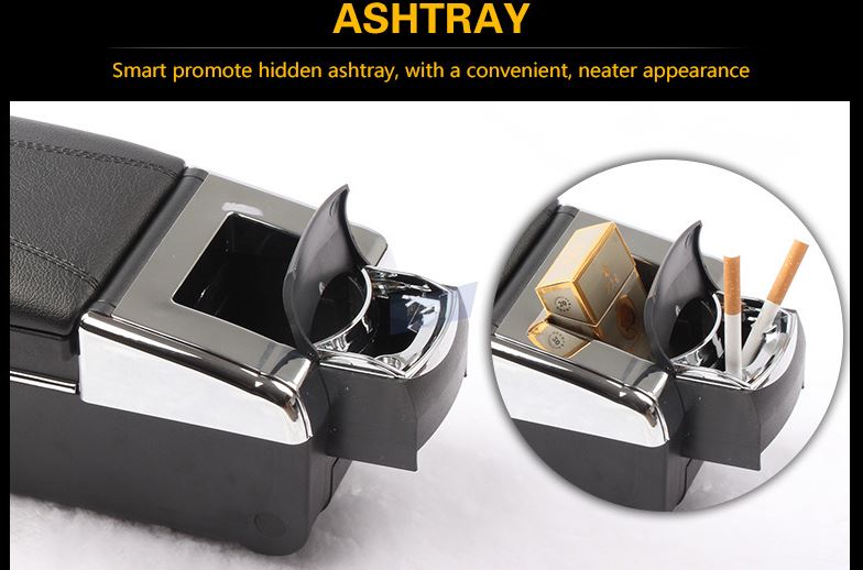 New Universal Car Arm Rest Centre Console Hand Rest BLACK