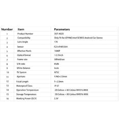 AHD Android Backup Camera Latest Night Version Car Reverse Camera Backup Camera 1080P Only Support 9853i Car Stereo
