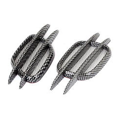 Carbon Black 2pcs Car Plastic Air Flow Vent Fender Intake Stickers Decor