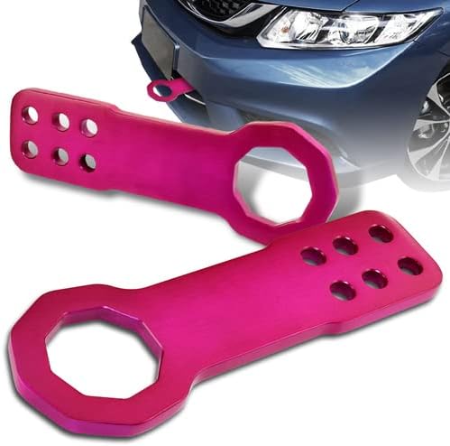Anodized Finish Billet Aluminum Front Racing Tow Towing Hook Kit