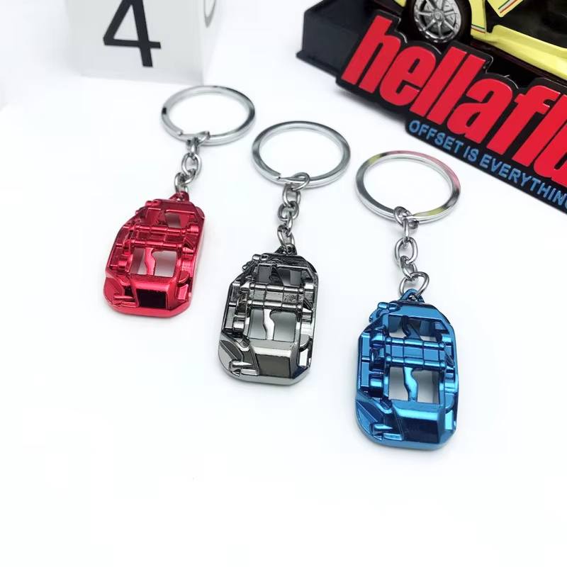 AP Racing Car Keychain Caliper Cover Shape Key Ring Metal Keyring Wheel Brake Disc Key Holder Auto Key Pendant Accessories