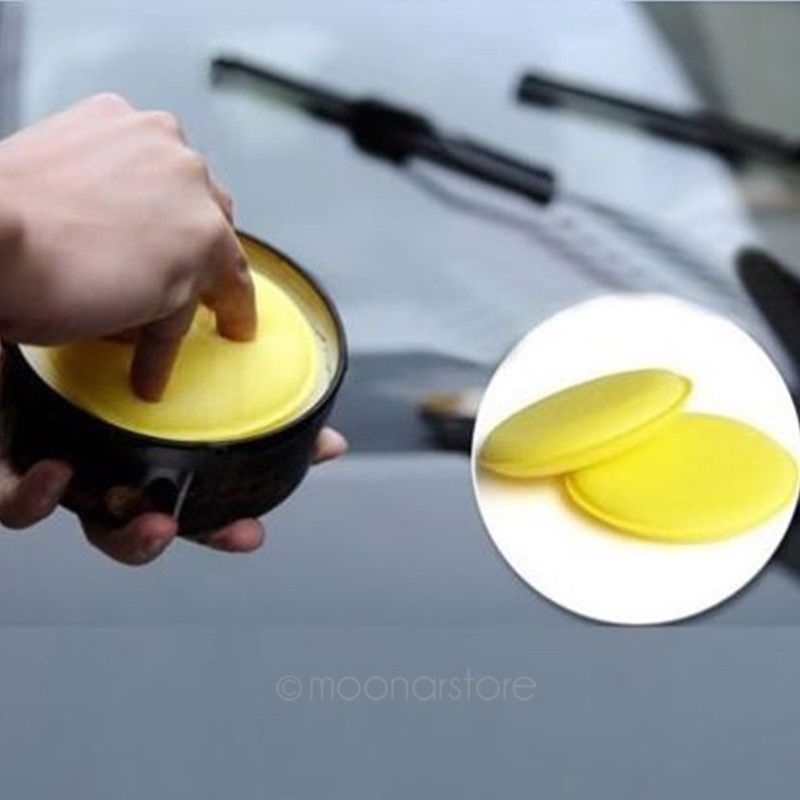 6pcs Car Waxing Polish Foam Sponge Wax Applicator Cleaning Detailing Pads