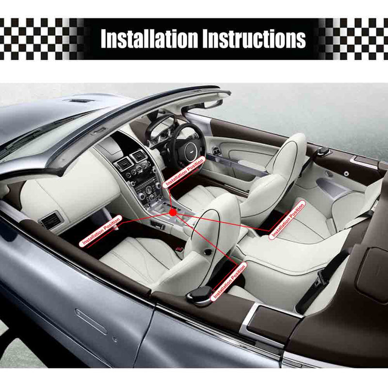 4X 9LED Car Auto Interior Atmosphere Light Lamp Decoration Bluetooth Phone Control