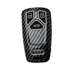 Audi 3 Button Smart Key ABS+Silicone Car Cover Case With Keychain For Q7, A4, A6, Q5, A5