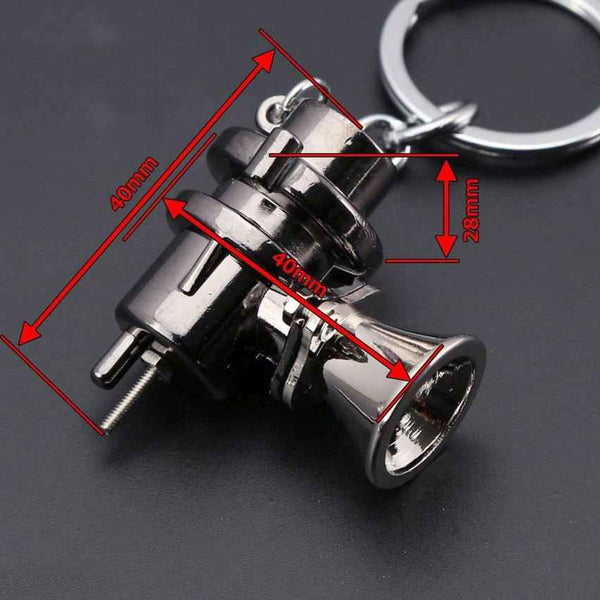 Automotive BOV Keychain Creative Blow Off Valve Auto Parts Accessories Key Chain Ring Keyfob Key Holder Keyring